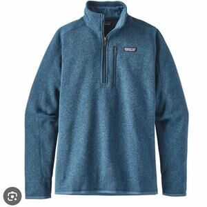 Patagonia Men's Better Sweater 1/4-Zip Blue Small Fleece Jacket Pullover